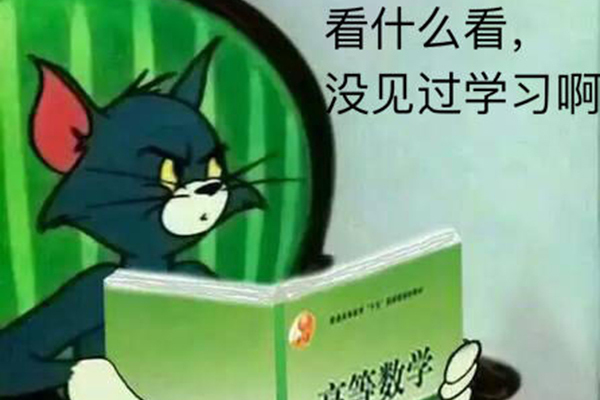 猫和老鼠表情包:看什么看!没见过学习啊