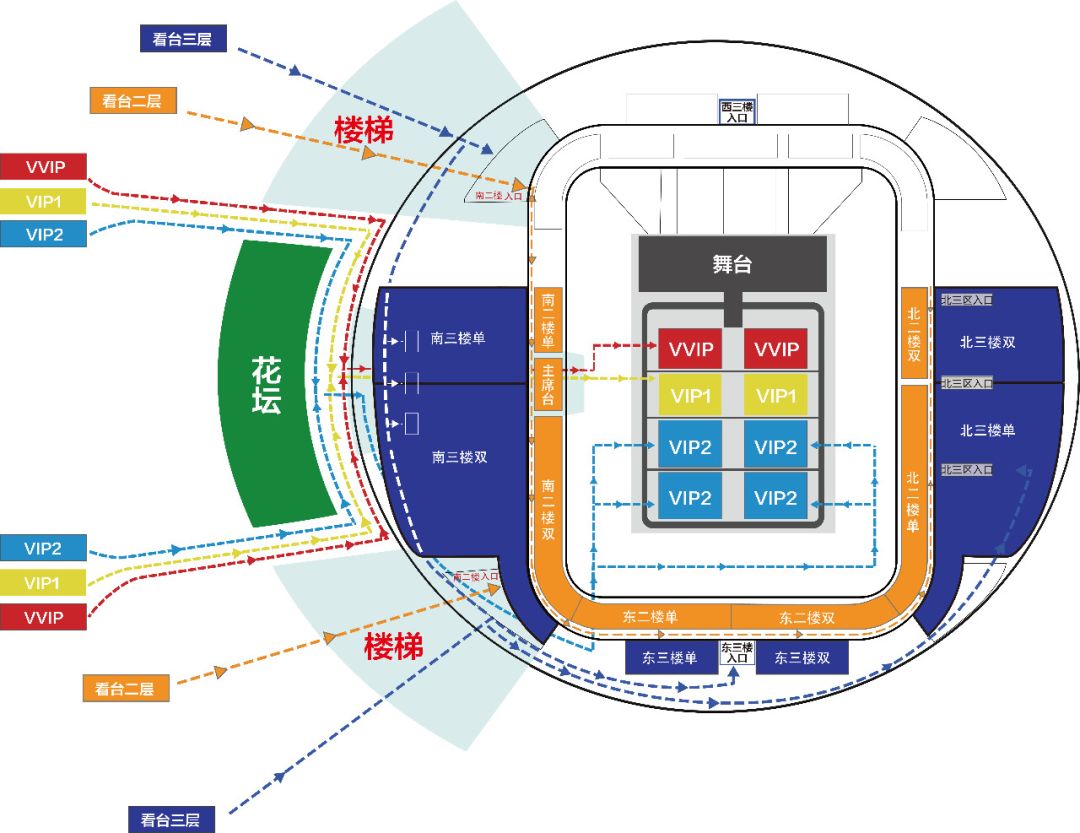 体育馆入口多,座位区域分布图早知道,就可以省去很多麻烦,提前看看