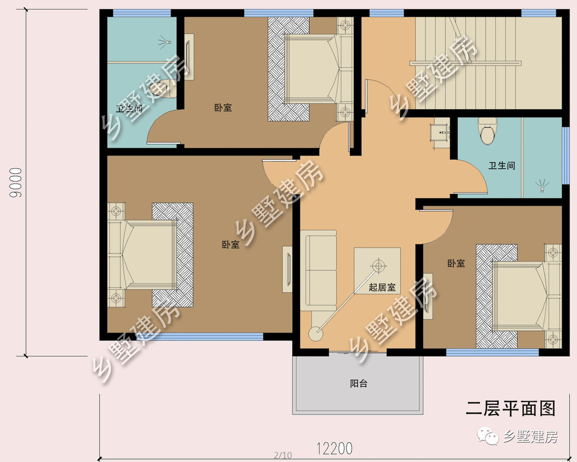 12x9米农村小别墅,精致外观,实用布局,是全家人的避风港!