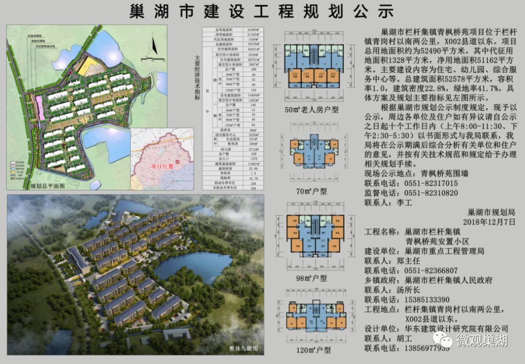 巢湖这里新增一处安置小区,规划方案公示,建成可容纳1500人居住!