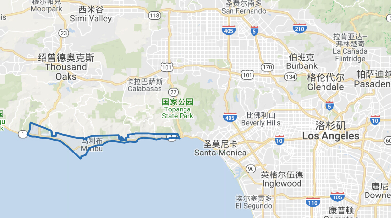 洛杉矶海滩豪华区malibu