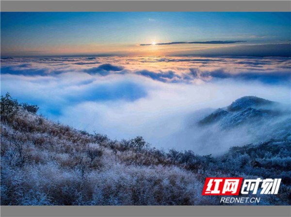 看雪何必去北方!郴州五盖山碧云庵惊现"冰雪云海"奇观