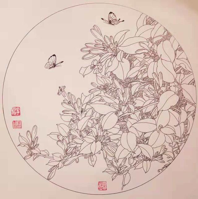 26,卢信的花卉两幅.水彩,24x32.