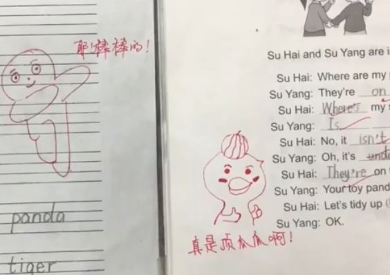 我都想写作业了小学老师作业评语画成表情包,学生都想被点评