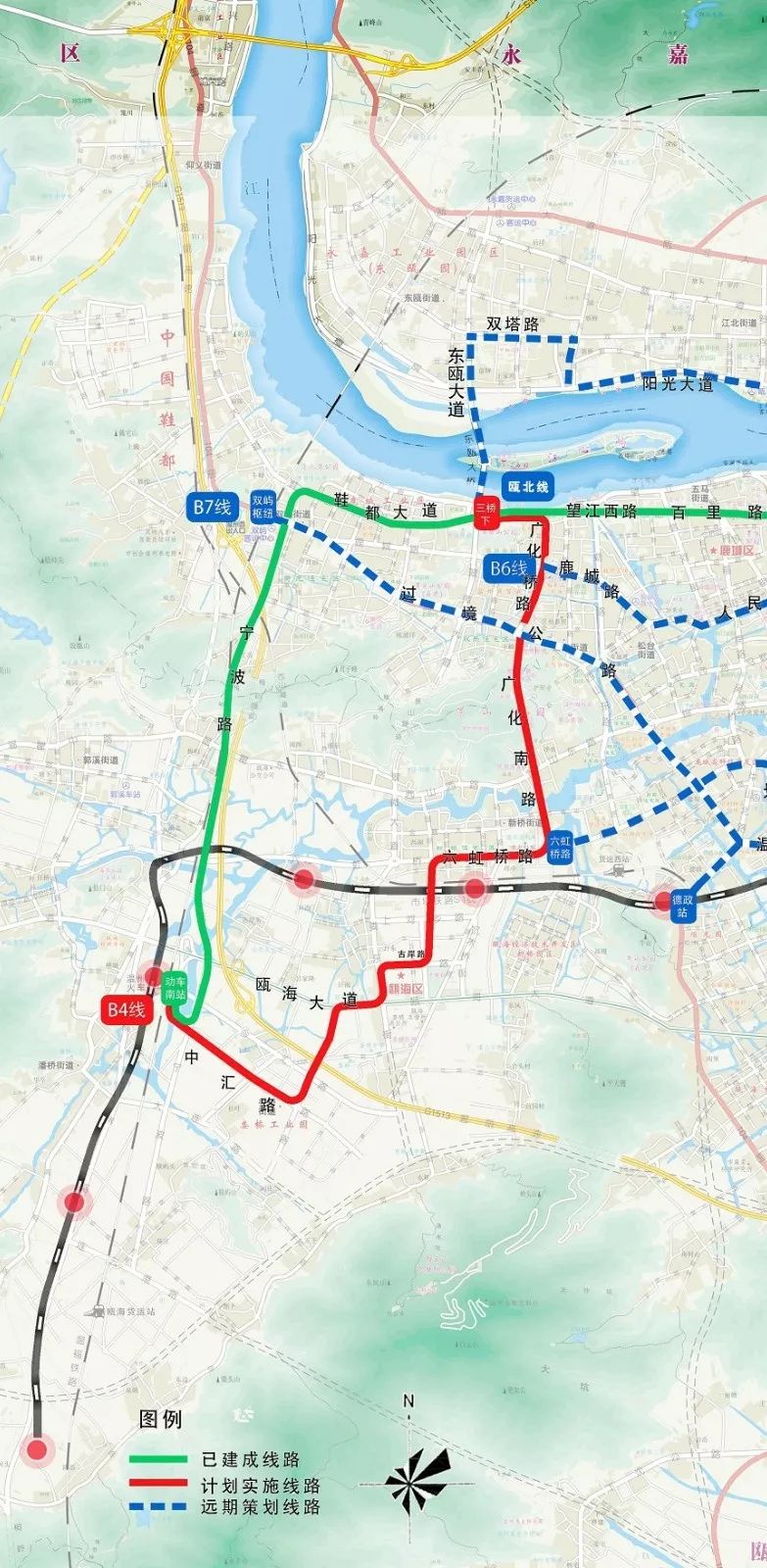 温州brt3,4号线将在年底完工!直通高教园区,瓯海高铁新城