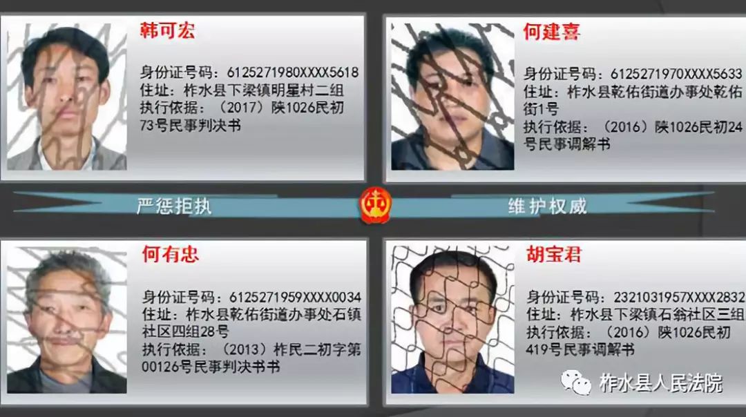 红黑榜 | 柞水法院曝光最新一期"老赖"名单