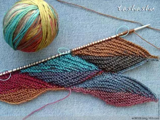 分享一款美丽的树叶棒针织法教程简单实用编织毛衣可好看了