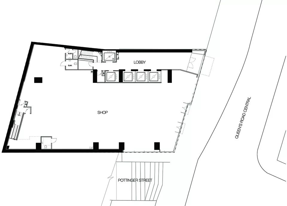 h queen's美术馆综合体,香港 思联建筑设计有限公司_平面图