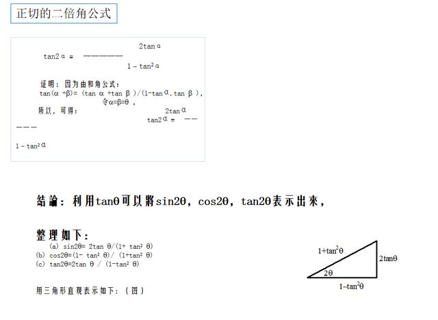 半角公式推导过程