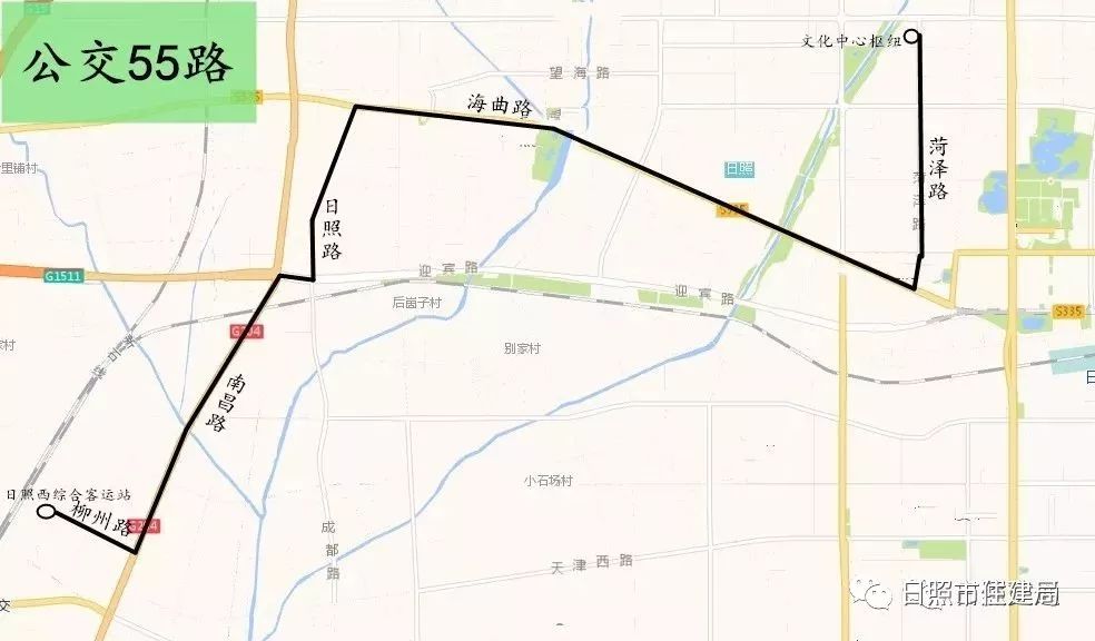 通往日照西站的公交车线路在这