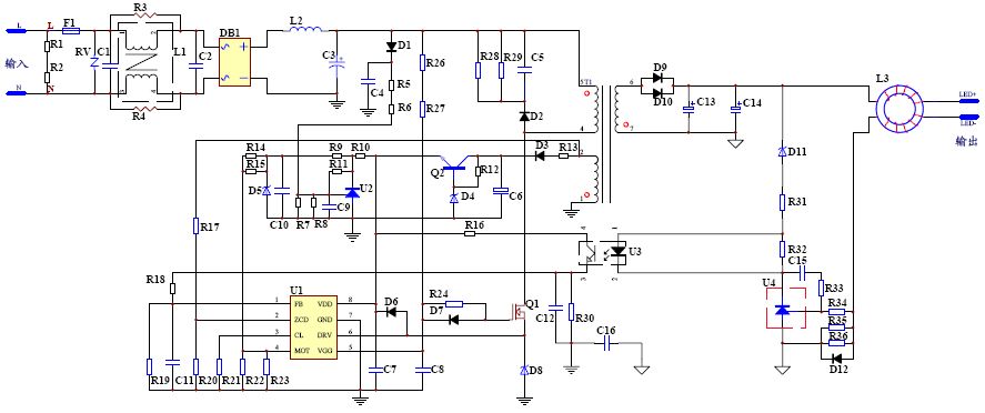 【每日方案】基于ax6066 a433的高性能led驱动电源设计