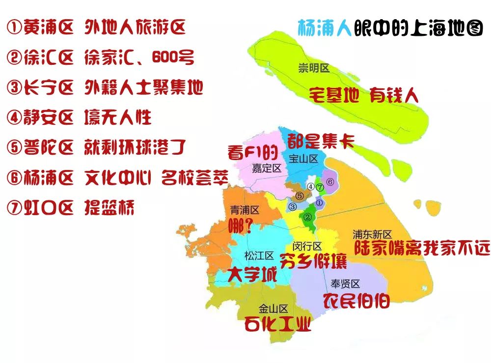 各区人民眼中的上海地图,有什么不一样呢?