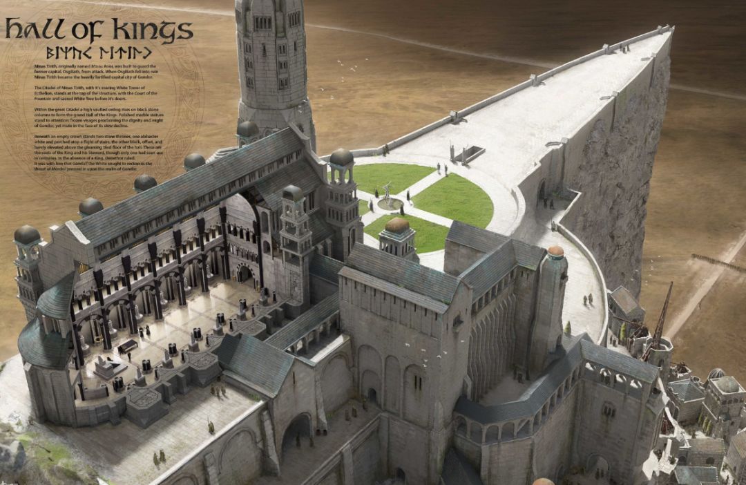 城堡的等距剖视图影片中城堡的内部场景除了剖视图,亚当还为包括