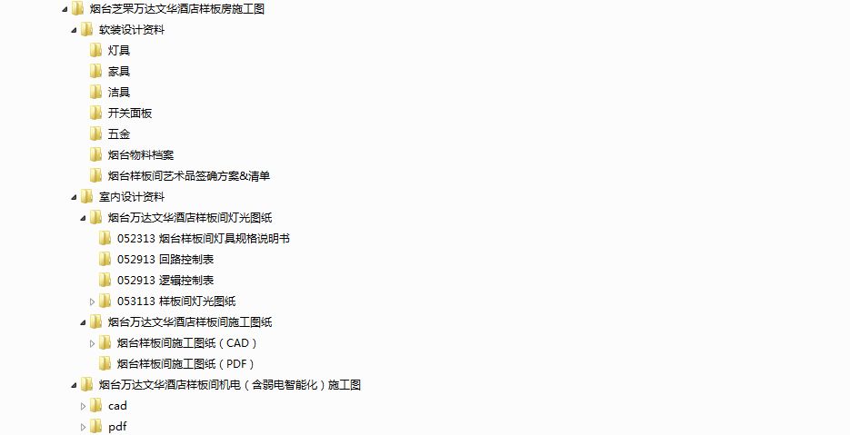 【万达设计院】烟台万达文华酒店丨高清效果图 全套cad施工图精品资料