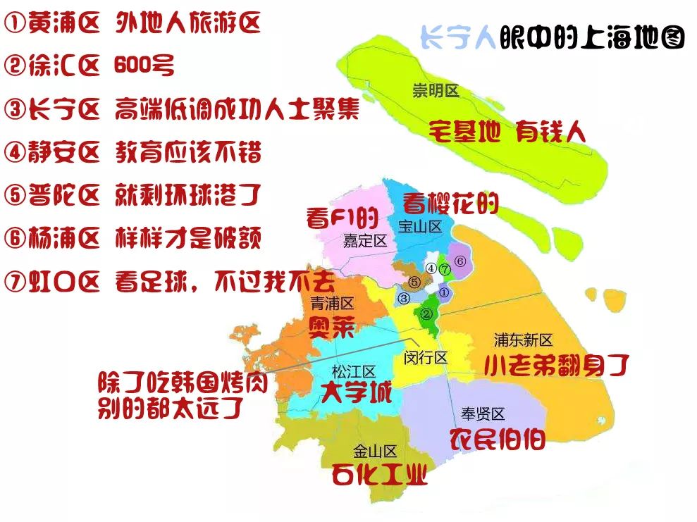 【硬核】各区人民眼中的上海地图