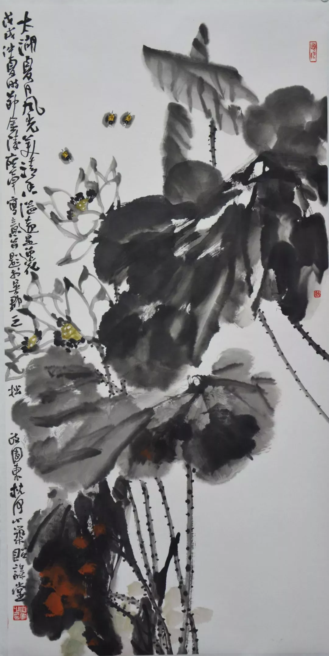 廖军·《太湖夏月》·136cm*68cm