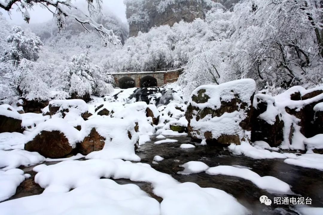 昭通小草坝雪景美艳四方