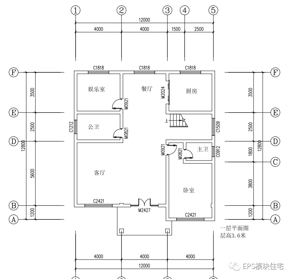 12m*12.8m,三层挑空别墅(附带动画演示)