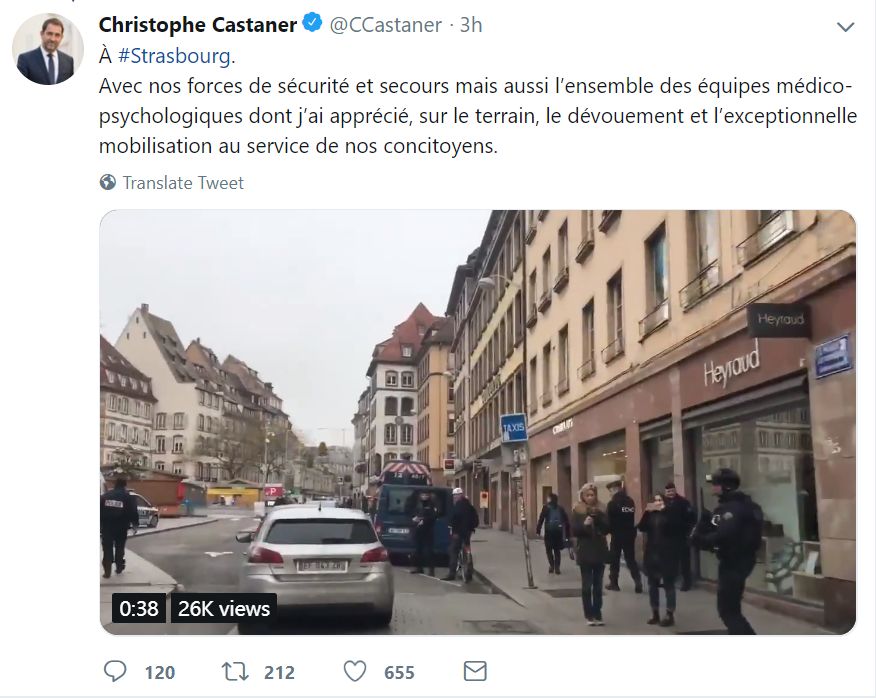 法国再次发生涉恐袭事件,3人死亡,斯堡圣诞集