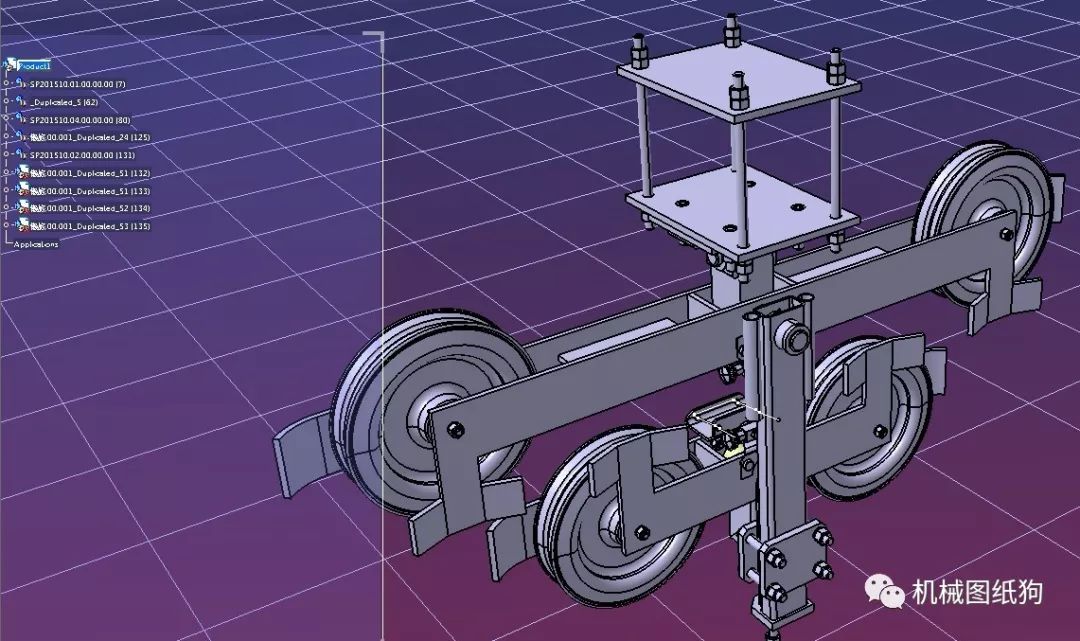 【工程机械】滚筒摇杆索道机构3d图纸 stp格式