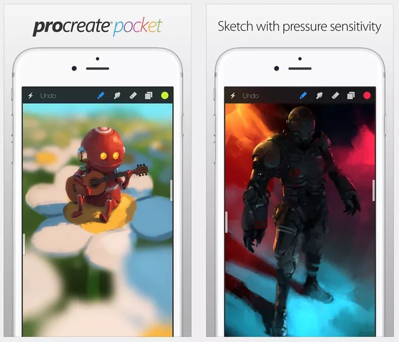 ipad 绘画工具 procreate 的 iphone 版本,procreate pocket 在升级为