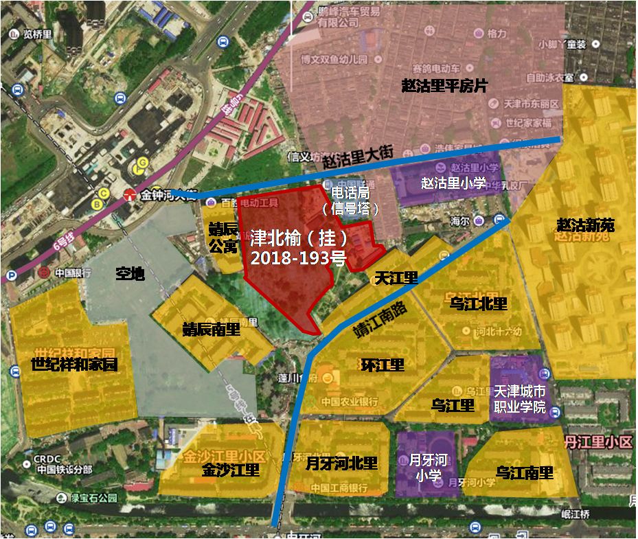 12月12日,天津规划局网站公示了铁建金钟河大街南侧地块规划平面