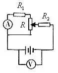 当滑动变阻器的滑片p停在变阻器的中点时,电压表v的示数为u,电流表a的