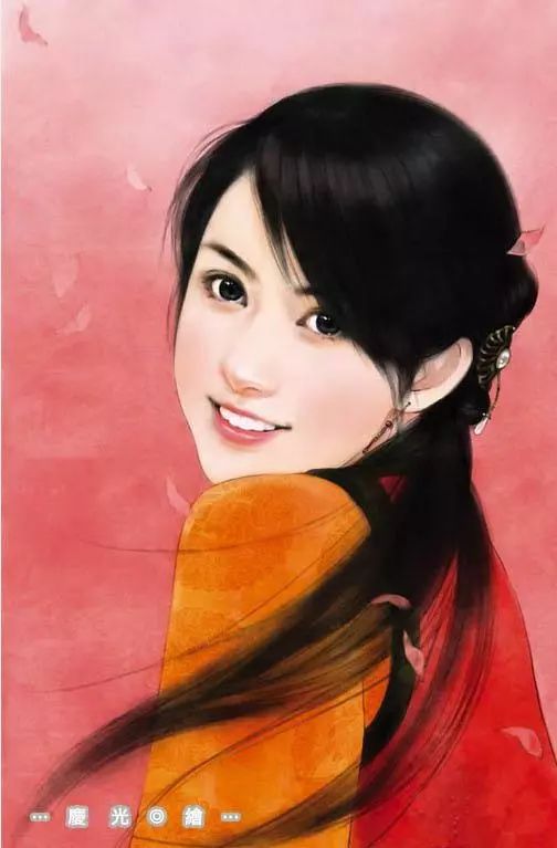 插画师庆光手绘言情风古装女子丨插画欣赏