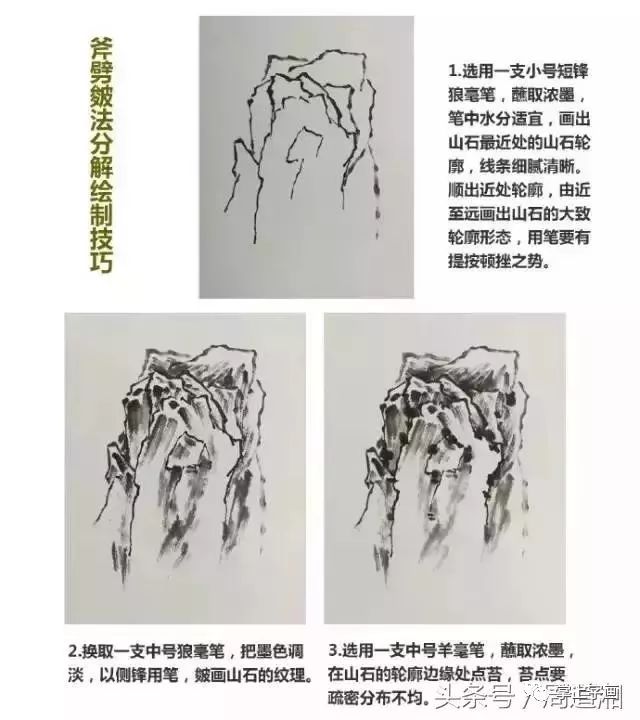 中国山水画皴法技巧