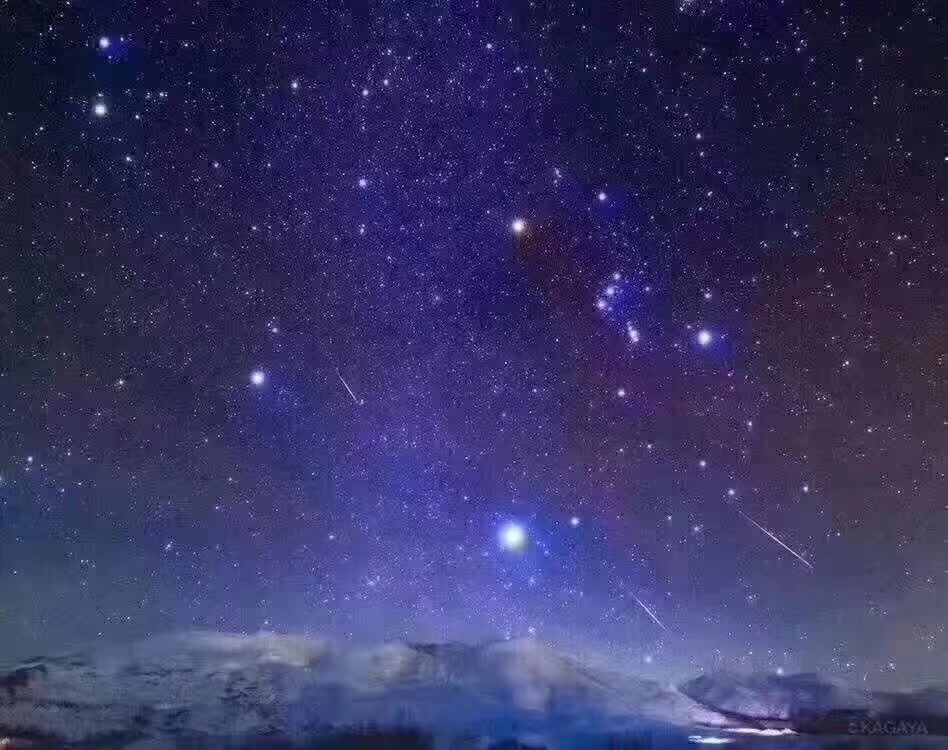 2018最浪漫的星空玉龙雪山脚下看双子座流星雨