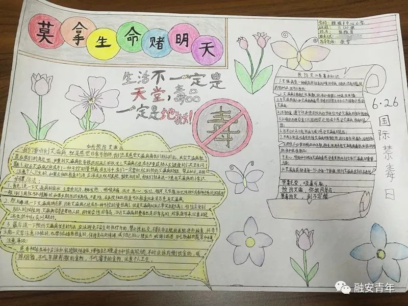 禁毒防艾共享健康中小学手抄报大赛圆满落幕