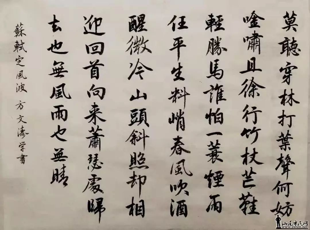 回首向来萧瑟处,归去,也无风雨也无晴.