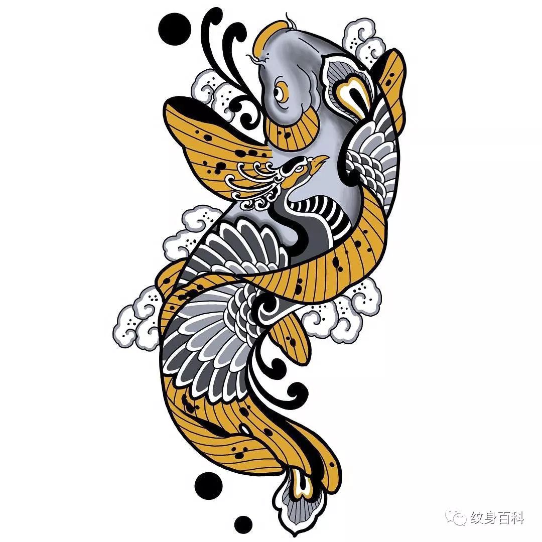 传统鲤鱼纹身稿子|插画|新锐潮流插画|孙连隆 - 原创作品 - 站酷 (ZCOOL)