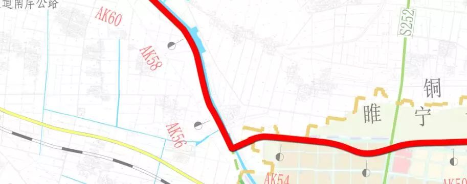 324省道徐州东段路线方案324省道徐州东段(睢宁段)工程全长54.