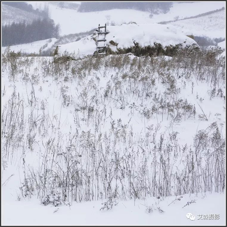 欣赏i 冬季山乡素描_雪景