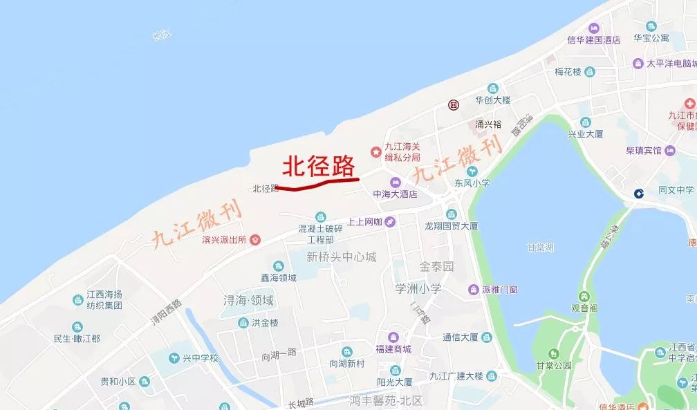 九江城区四条街道将改造升级影响通行请知晓甘棠北路二马路北径路南山