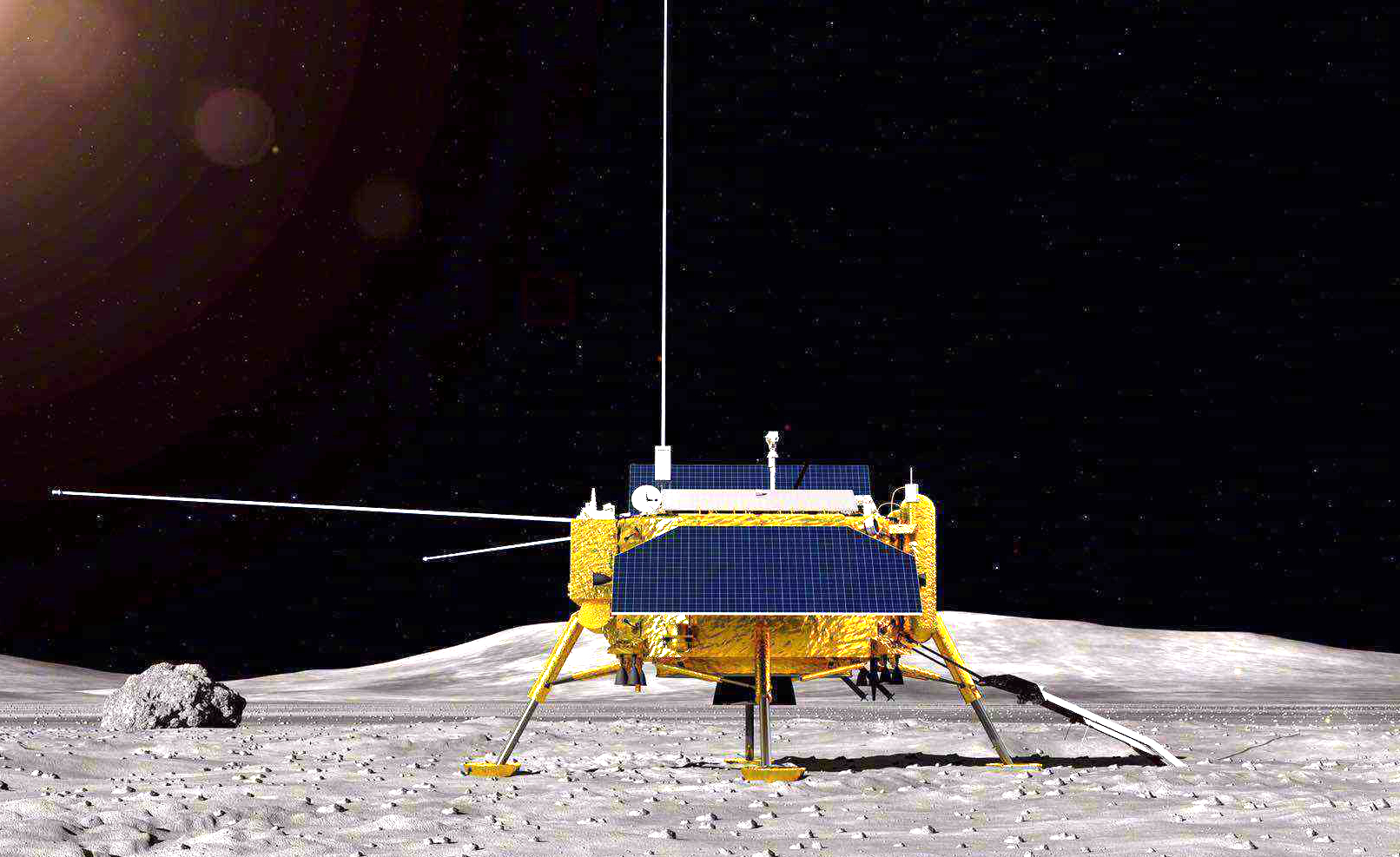 嫦娥四号月球车首次公开外形 喊你来命名！_着陆