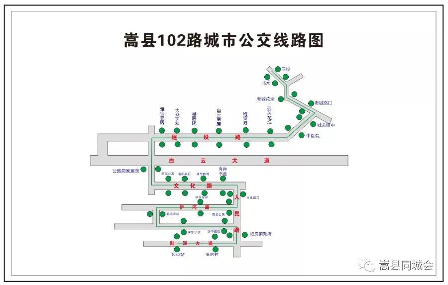 【头条】庆祝103路正式运行!今天嵩县城三条公交线路全天免费!