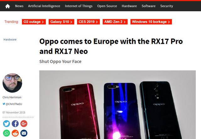 多家外媒評價OPPO R17 Pro 行業充電速度最快 科技 第3張