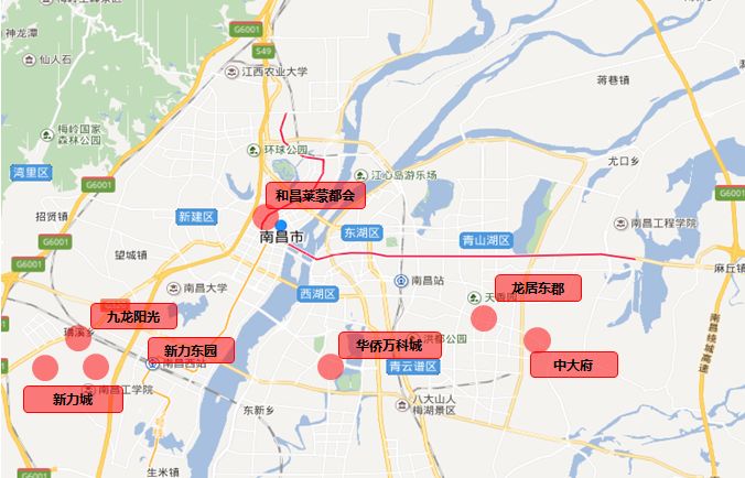 11月南昌开盘项目8个,4个纯新盘,4个为加推项目;开盘项目区域来看