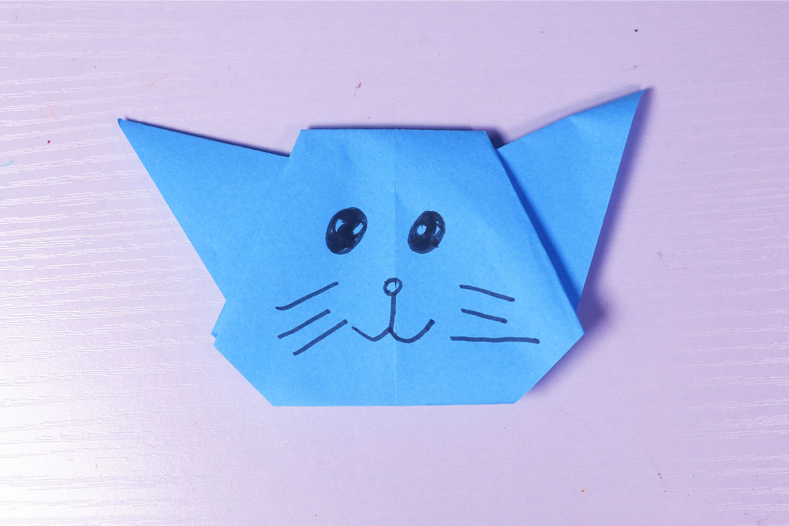 小爱的手作日记 折纸可爱的小猫头