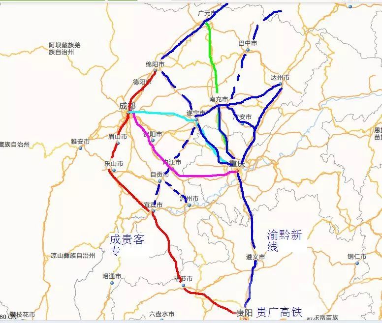 安六城际铁路(预计2019年通车)安六城际是安顺到六盘水的高铁线路,全