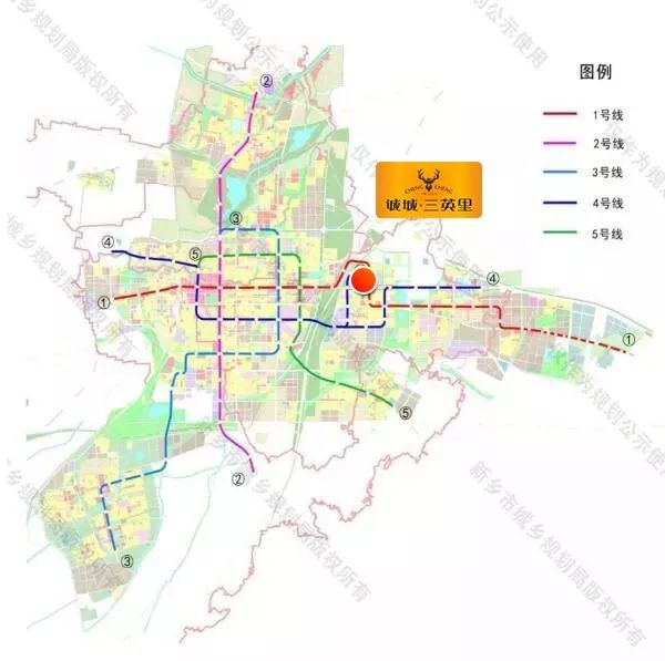 图片源于城乡规划局从新乡轨道交通网规划公示中看出,其中1号线,4号