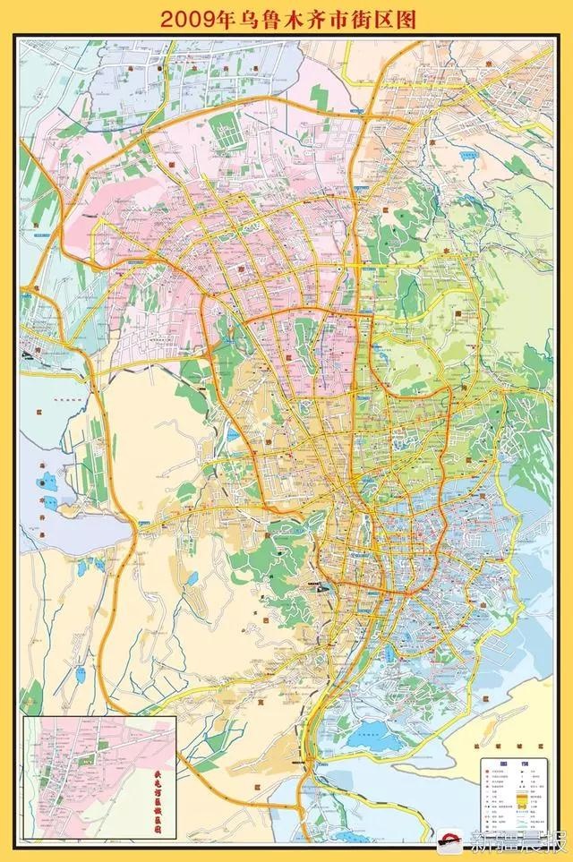 三幅地图见证乌鲁木齐40年变迁:街区长大4倍_城市