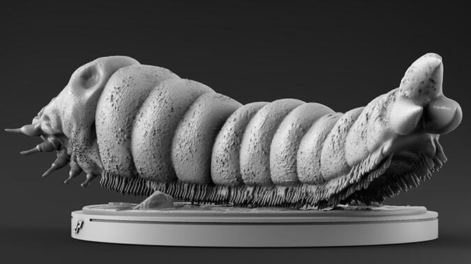 3D列印魔斯拉幼蟲手辦模型，看著好可愛！ 科技 第5張