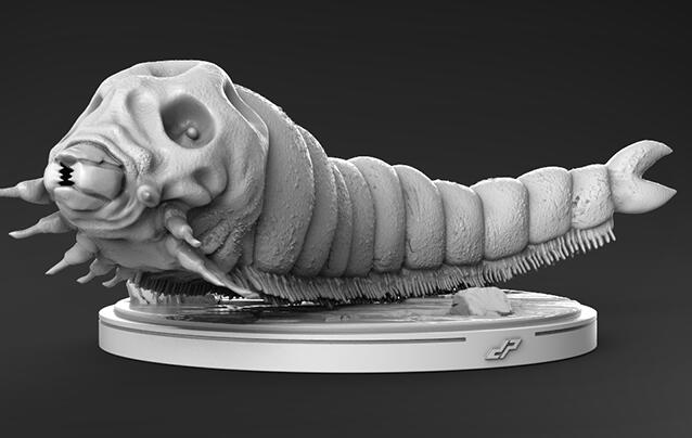 3D列印魔斯拉幼蟲手辦模型，看著好可愛！ 科技 第1張