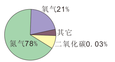 (1)正常大气中,哪种成分占的比率最大?是多少?