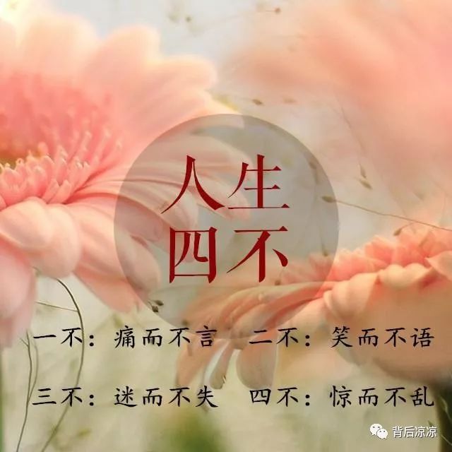 人生:四不,四苦,四会,四醒,四淡(经典)