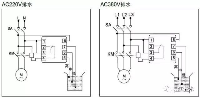 液位继电器怎么接线?供水电路和排水电路有什么区别?