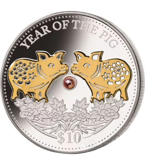 外国也有猪年纪念币！中国猪币 VS 外国猪币，谁更好看？